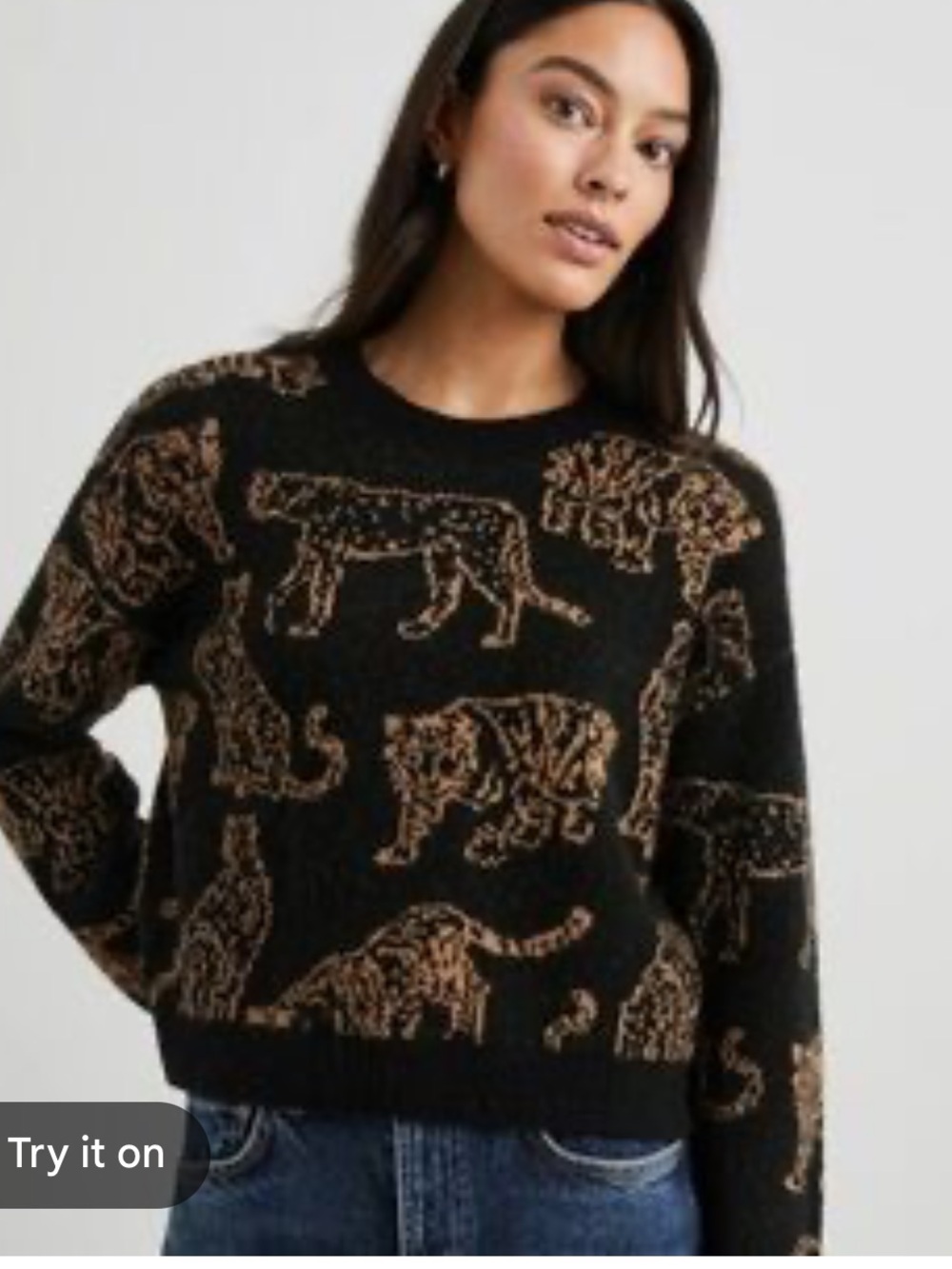 Rails Perci Sweater in Camel Wild Cat XS